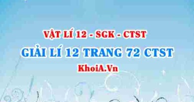 Giải Vật lí 12 trang 72 Chân trời Sáng tạo